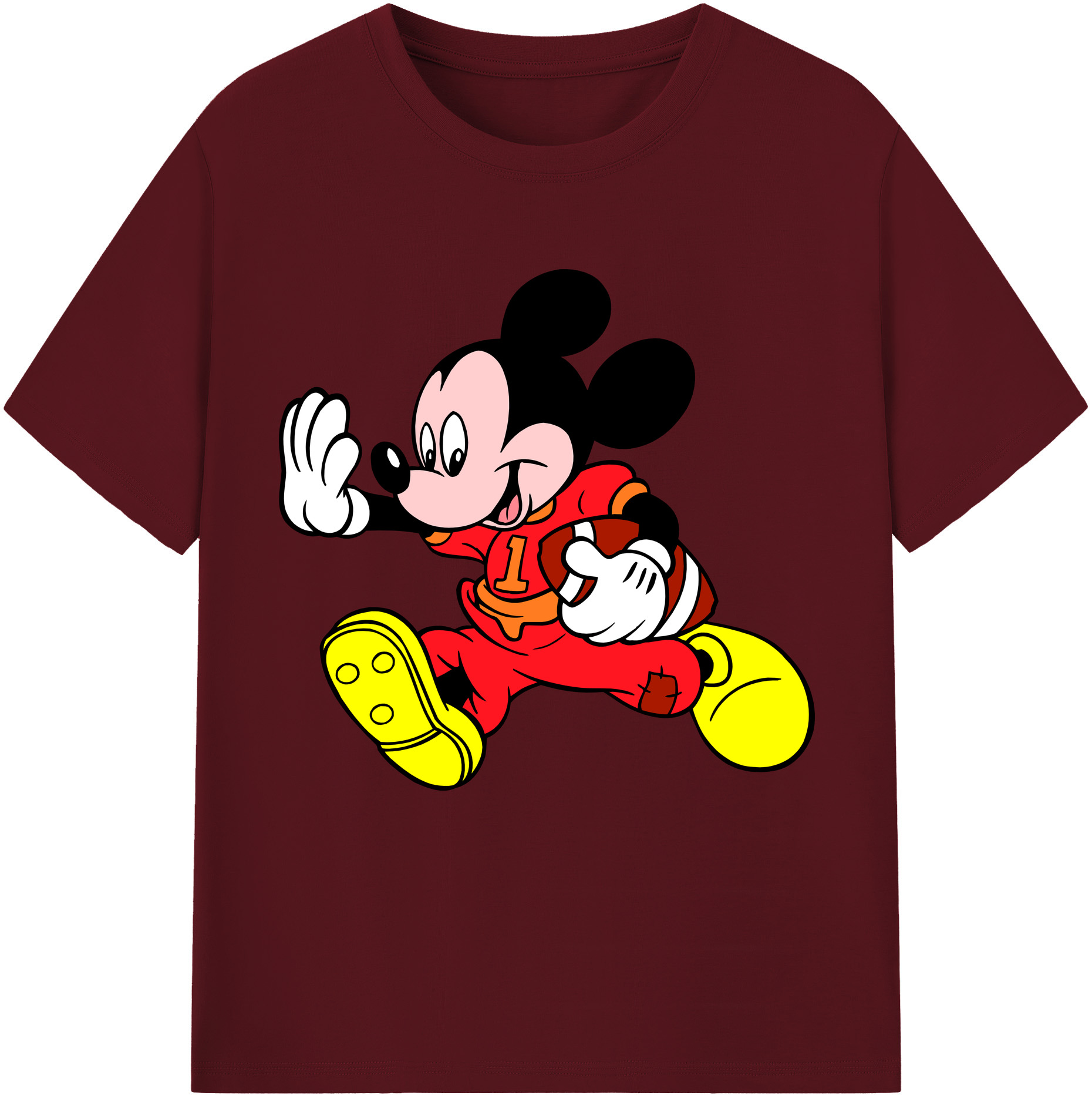 （画像用） ミッキーマウス Mickey Mouse 綿100％半袖Tシャツ（フロントプリント）
